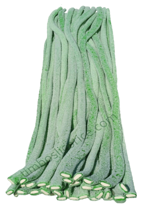 Sour Apple Licorice Ropes With these ropes there's no need to go apple picking to enjoy the crisp and mellow flavor of fresh apples. It's like having a bite of a ripe green sour apple with a Sweet-Sour taste to it. One of many people’s favorite!