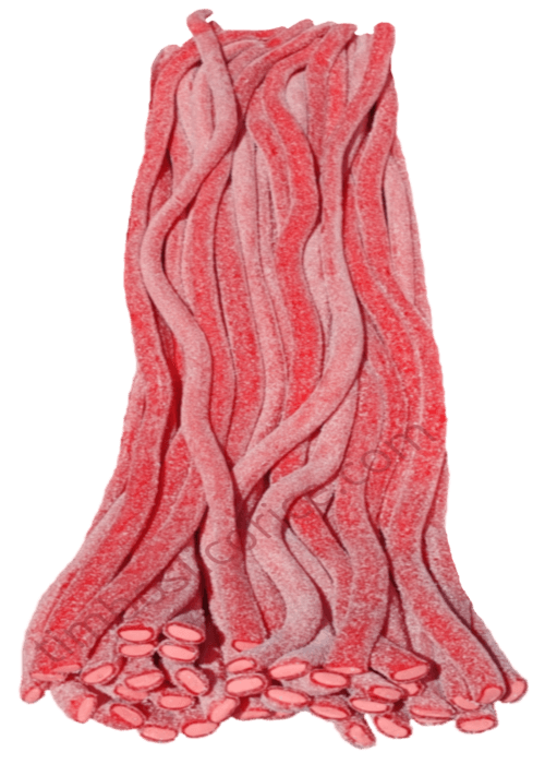 Sour Cherry  Timbo’s Sour Cherry Licorice Ropes are like Fresh Picked from the Tree. Gorge Washington and his Axe not Needed to Get One of These Beauties.