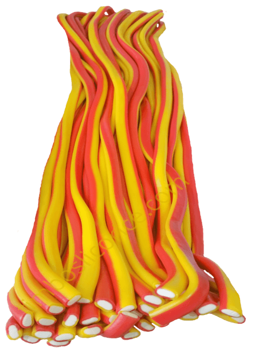 Our Strawberry-Banana Licorice Ropes are a Wonderful Blend of both Fruity Flavors. Creamy and Smooth tasting, they are the Favorite for many of our Timbo’s Licorice Customers.